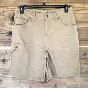 Gravel Gear Lt. Brown Stretch Duck Canvas 7 Pocket Carpenter Shorts Size 32W